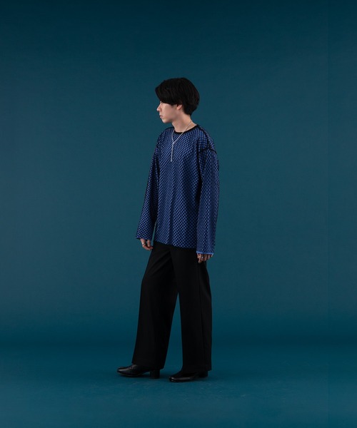 SELLE GLANT(セレグランテ)の「MESH PULLOVER TOPS/メッシュプルオーバートップス(Tシャツ/カットソー・メンズ・ブラック/グリーン・MEDIUM/LARGE)」の10枚目の写真