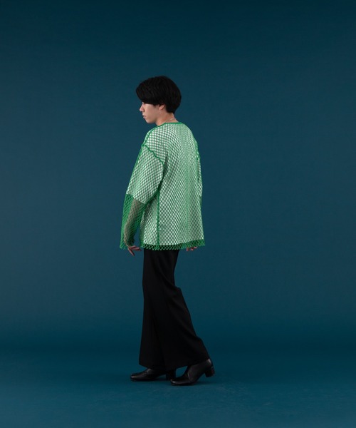 SELLE GLANT(セレグランテ)の「MESH PULLOVER TOPS/メッシュプルオーバートップス(Tシャツ/カットソー・メンズ・ブラック/グリーン・MEDIUM/LARGE)」の19枚目の写真