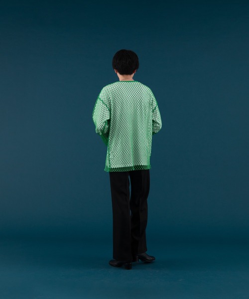 SELLE GLANT(セレグランテ)の「MESH PULLOVER TOPS/メッシュプルオーバートップス(Tシャツ/カットソー・メンズ・ブラック/グリーン・MEDIUM/LARGE)」の20枚目の写真