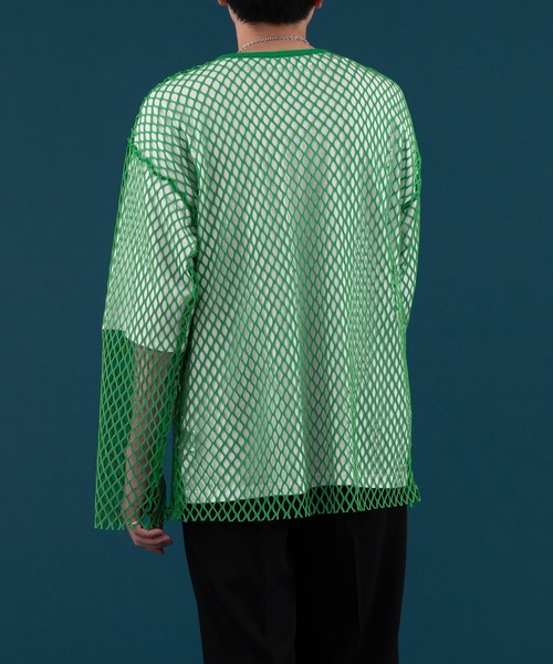 SELLE GLANT(セレグランテ)の「MESH PULLOVER TOPS/メッシュプルオーバートップス(Tシャツ/カットソー・メンズ・ブラック/グリーン・MEDIUM/LARGE)」の16枚目の写真