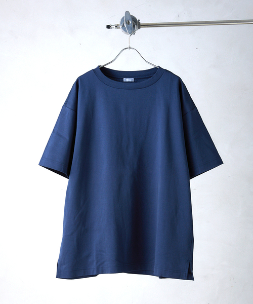 JOURNAL STANDARD relume(ジャーナルスタンダード レリューム)の「50/-ポンチクルーネックTシャツ(Tシャツ/カットソー・メンズ・ブラックミックス/ホワイト/ベージュ系その他/ネイビー/ブルー系その他・SMALL/MEDIUM/LARGE)」の4枚目の写真