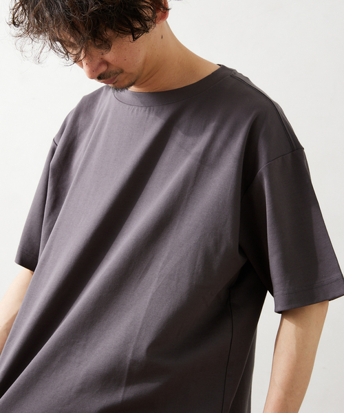 JOURNAL STANDARD relume(ジャーナルスタンダード レリューム)の「50/-ポンチクルーネックTシャツ(Tシャツ/カットソー・メンズ・ブラックミックス/ホワイト/ベージュ系その他/ネイビー/ブルー系その他・SMALL/MEDIUM/LARGE)」の8枚目の写真