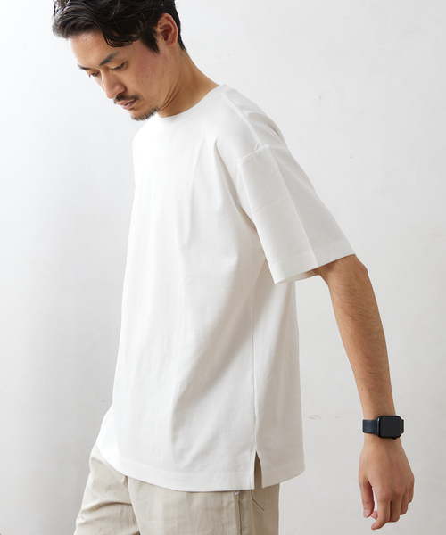 JOURNAL STANDARD relume(ジャーナルスタンダード レリューム)の「50/-ポンチクルーネックTシャツ(Tシャツ/カットソー・メンズ・ブラックミックス/ホワイト/ベージュ系その他/ネイビー/ブルー系その他・SMALL/MEDIUM/LARGE)」の22枚目の写真