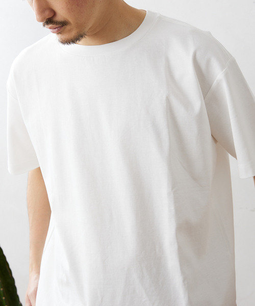 JOURNAL STANDARD relume(ジャーナルスタンダード レリューム)の「50/-ポンチクルーネックTシャツ(Tシャツ/カットソー・メンズ・ブラックミックス/ホワイト/ベージュ系その他/ネイビー/ブルー系その他・SMALL/MEDIUM/LARGE)」の13枚目の写真