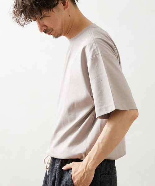 JOURNAL STANDARD relume(ジャーナルスタンダード レリューム)の「50/-ポンチクルーネックTシャツ(Tシャツ/カットソー・メンズ・ブラックミックス/ホワイト/ベージュ系その他/ネイビー/ブルー系その他・SMALL/MEDIUM/LARGE)」の18枚目の写真
