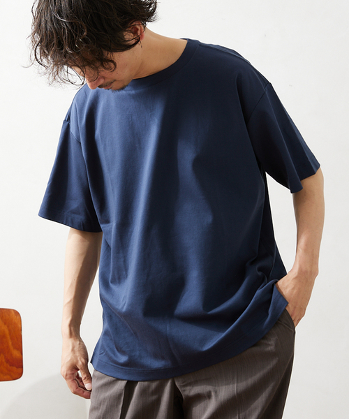 JOURNAL STANDARD relume(ジャーナルスタンダード レリューム)の「50/-ポンチクルーネックTシャツ(Tシャツ/カットソー・メンズ・ブラックミックス/ホワイト/ベージュ系その他/ネイビー/ブルー系その他・SMALL/MEDIUM/LARGE)」の14枚目の写真