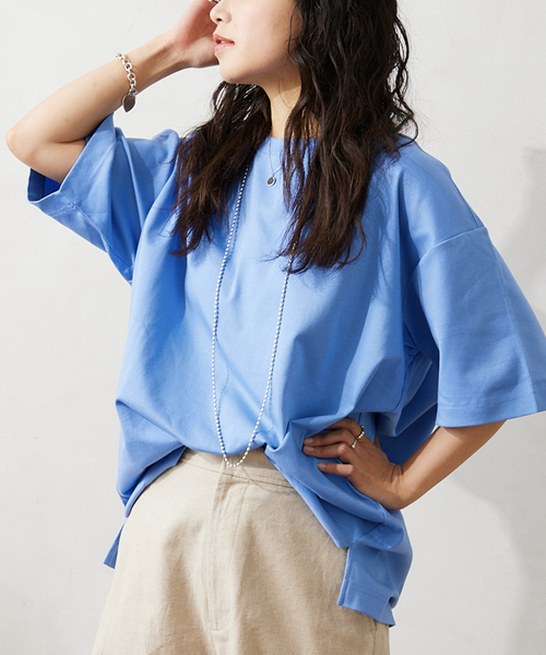 JOURNAL STANDARD relume(ジャーナルスタンダード レリューム)の「50/-ポンチクルーネックTシャツ(Tシャツ/カットソー・メンズ・ブラックミックス/ホワイト/ベージュ系その他/ネイビー/ブルー系その他・SMALL/MEDIUM/LARGE)」の19枚目の写真