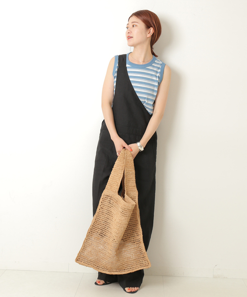 Spick & Span(スピックアンドスパン)の「【MEYAME / メヤメ】 RANDAM BORDER SLEEVELESS(タンクトップ・レディース・ライトブルー/イエロー・FREE)」の2枚目の写真