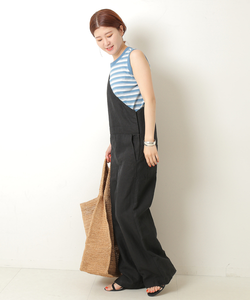 Spick & Span(スピックアンドスパン)の「【MEYAME / メヤメ】 RANDAM BORDER SLEEVELESS(タンクトップ・レディース・ライトブルー/イエロー・FREE)」の22枚目の写真