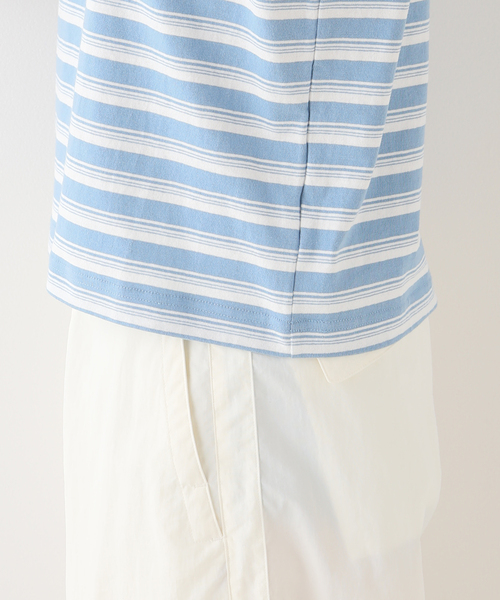 Spick & Span(スピックアンドスパン)の「【MEYAME / メヤメ】 RANDAM BORDER SLEEVELESS(タンクトップ・レディース・ライトブルー/イエロー・FREE)」の14枚目の写真