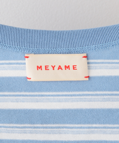 Spick & Span(スピックアンドスパン)の「【MEYAME / メヤメ】 RANDAM BORDER SLEEVELESS(タンクトップ・レディース・ライトブルー/イエロー・FREE)」の15枚目の写真