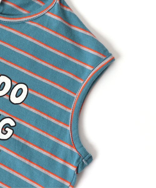 BREEZE（ブリーズ）の「ボーダーロゴタンクトップ（タンクトップ・キッズ・ブラック/ブルー・90/100/110/120/80/130/140）」の8枚目の写真