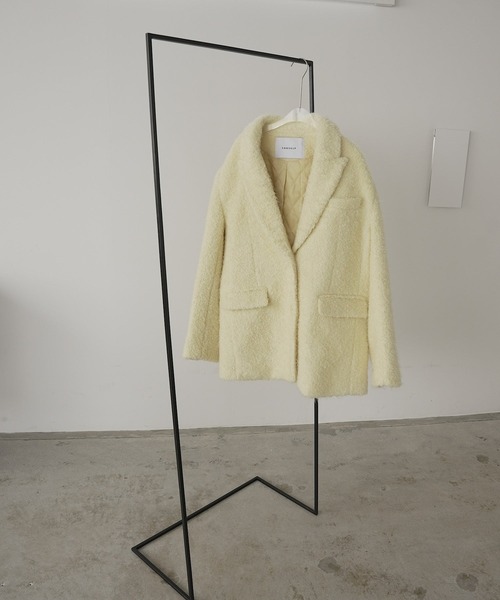 SANSeLF（サンセルフ）の「over wool mid coat【SANSeLF】sew23a020（その他アウター・レディース・イエロー・FREE）」の6枚目の写真