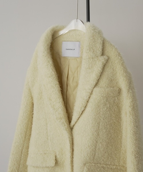 SANSeLF（サンセルフ）の「over wool mid coat【SANSeLF】sew23a020（その他アウター・レディース・イエロー・FREE）」の5枚目の写真