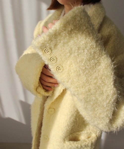 SANSeLF（サンセルフ）の「over wool mid coat【SANSeLF】sew23a020（その他アウター・レディース・イエロー・FREE）」の9枚目の写真