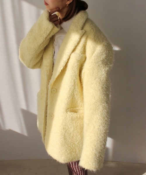 SANSeLF（サンセルフ）の「over wool mid coat【SANSeLF】sew23a020（その他アウター・レディース・イエロー・FREE）」の10枚目の写真