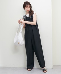 natural couture | 麻混ギャザーデザインサロペット(サロペット/オーバーオール)