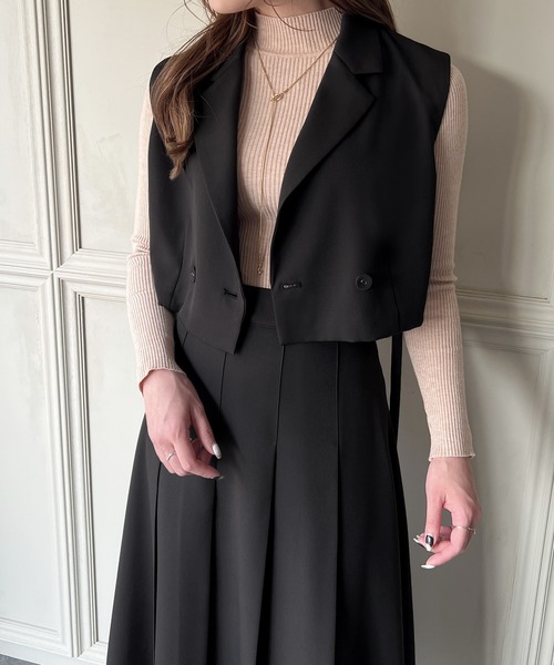 PG フード付きベストとプリーツスカートセット PG フード付きベストとプリーツスカートセット 2点セット