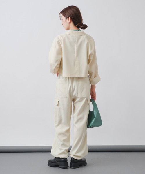 Kastane（カスタネ）の「【2サイズ展開】テーラードジャケット（テーラードジャケット・レディース・アイボリー/グレー/オレンジ・L/S）」の13枚目の写真