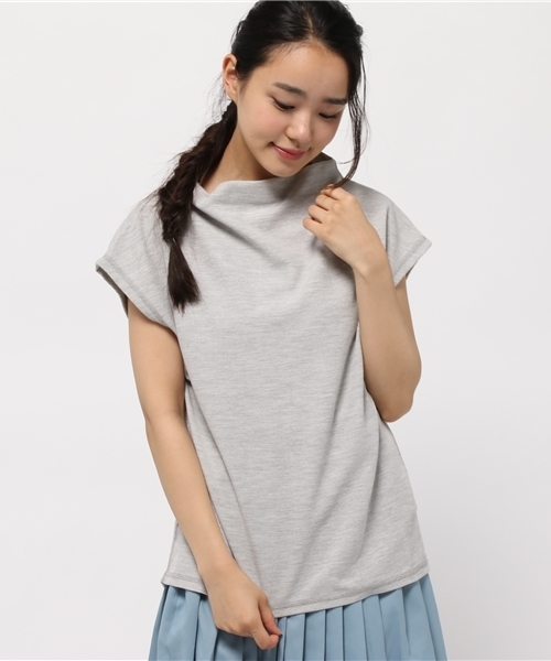 Chico（チコ）の「ボトルネックフレンチT（Tシャツ/カットソー・レディース・クリーム/ネイビー/モスグリーン/ホワイト/グレー・FREE）」の16枚目の写真