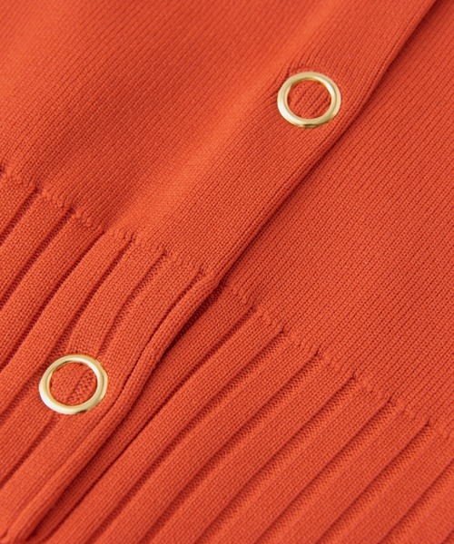 un dix cors（アンディコール）の「超軽量サイド切替カーディガン（カーディガン/ボレロ・レディース・ブラック/オレンジ/グリーン/オフホワイト・FREE）」の8枚目の写真