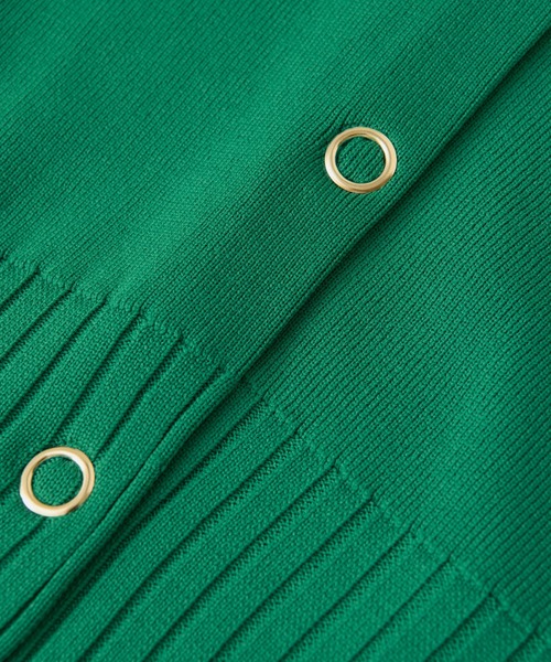 un dix cors（アンディコール）の「超軽量サイド切替カーディガン（カーディガン/ボレロ・レディース・ブラック/オレンジ/グリーン/オフホワイト・FREE）」の7枚目の写真