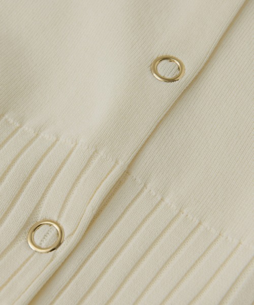 un dix cors（アンディコール）の「超軽量サイド切替カーディガン（カーディガン/ボレロ・レディース・ブラック/オレンジ/グリーン/オフホワイト・FREE）」の5枚目の写真