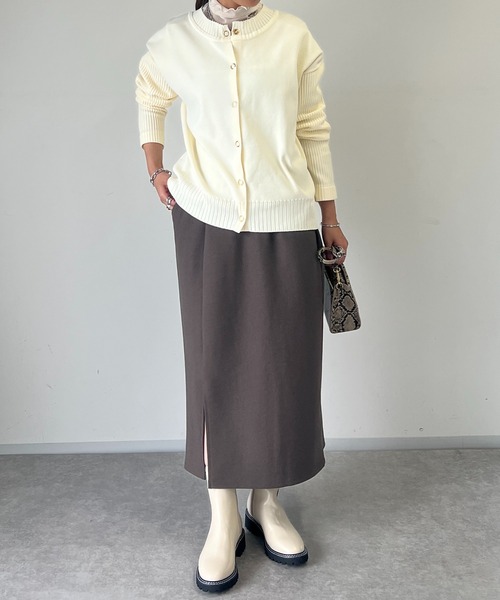 un dix cors（アンディコール）の「超軽量サイド切替カーディガン（カーディガン/ボレロ・レディース・ブラック/オレンジ/グリーン/オフホワイト・FREE）」の19枚目の写真