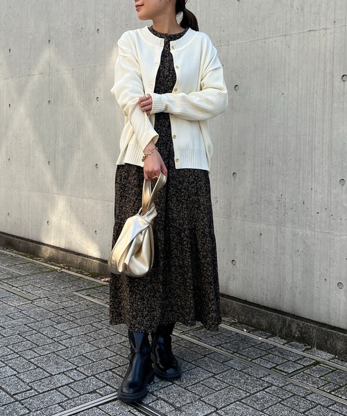 un dix cors（アンディコール）の「超軽量サイド切替カーディガン（カーディガン/ボレロ・レディース・ブラック/オレンジ/グリーン/オフホワイト・FREE）」の18枚目の写真