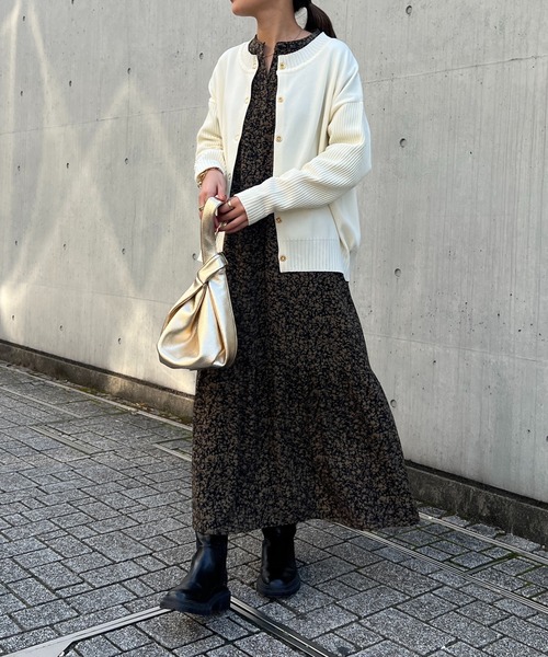 un dix cors（アンディコール）の「超軽量サイド切替カーディガン（カーディガン/ボレロ・レディース・ブラック/オレンジ/グリーン/オフホワイト・FREE）」の15枚目の写真