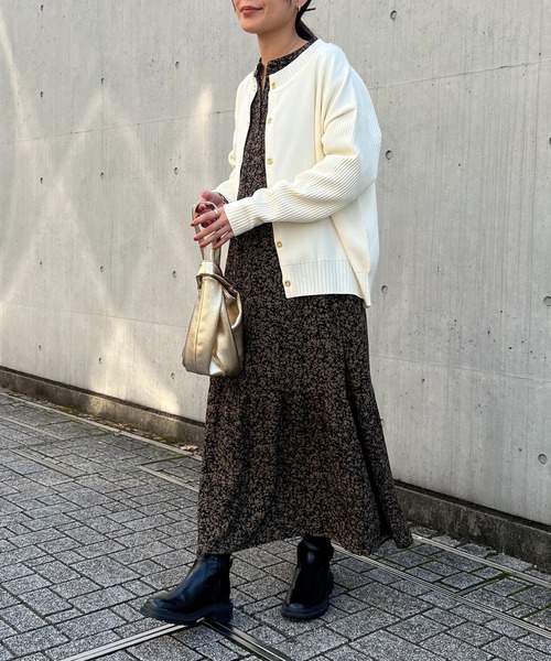 un dix cors（アンディコール）の「超軽量サイド切替カーディガン（カーディガン/ボレロ・レディース・ブラック/オレンジ/グリーン/オフホワイト・FREE）」の16枚目の写真