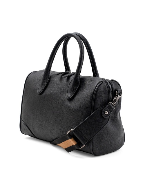 VitaFelice（ヴィータフェリーチェ）の「ストライプショルダー2wayミニボストンバッグ（ボストンバッグ・レディース・ブラック/チョコ/ネイビー/ライトグレー・FREE）」の17枚目の写真