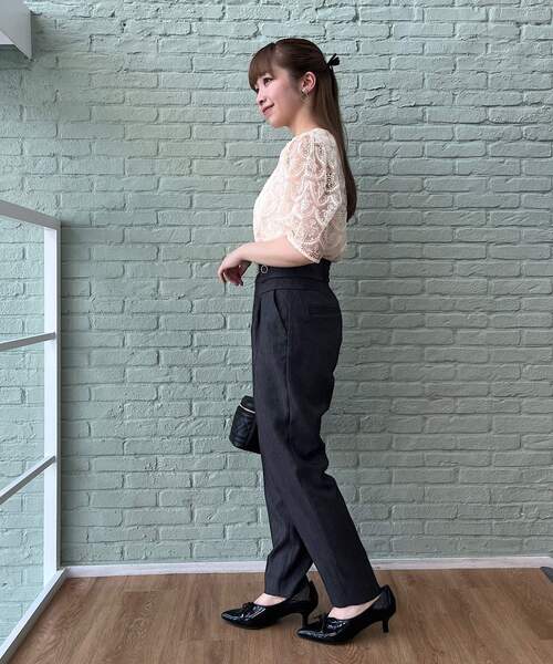 couture brooch（クチュールブローチ）の「◆【洗える、ラクチン】デニムライクテーパードパンツ（その他パンツ・レディース・ブラック/ダークネイビー・36/38/42/40）」の10枚目の写真