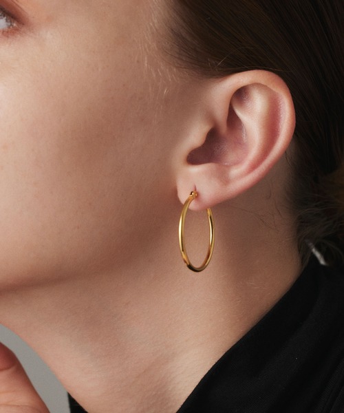 CENE（セネ）の「【CENE】セネ/ループピアス30mm（ピアス（両耳用）・レディース・ゴールド/シルバー・FREE）」の18枚目の写真