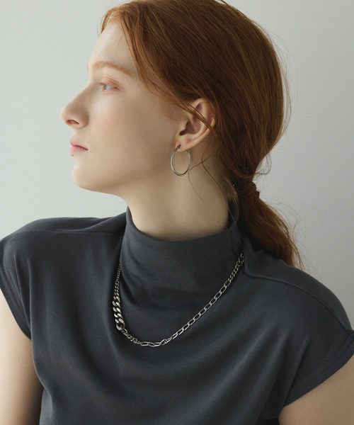 CENE(セネ)の「【CENE】セネ/ループピアス30mm(ピアス(両耳用)・レディース・ゴールド/シルバー・FREE)」の6枚目の写真