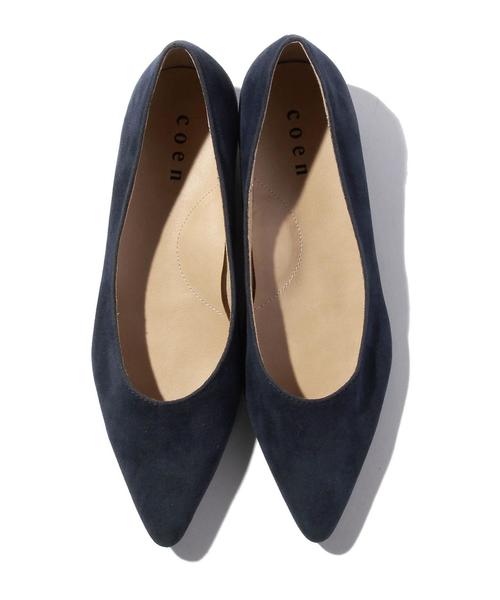 coen（コーエン）の「フェイクスエードポインテッドインヒール（パンプス・レディース・コバルトブルー/ベージュ/ブラック・LARGE/MEDIUM/SMALL）」の7枚目の写真