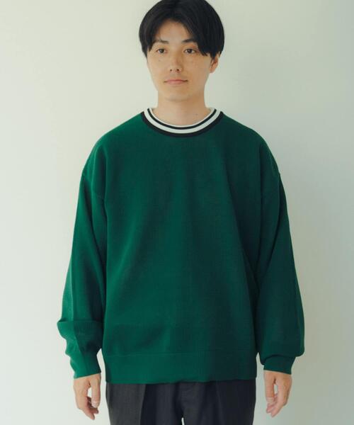 ITEMS URBANRESEARCH（アイテムズ アーバンリサーチ）の「衿ライン メッシュクルーネック プルオーバー（Tシャツ/カットソー・メンズ・オフホワイト/グリーン/レッド/ブラック・LARGE/MEDIUM）」の21枚目の写真