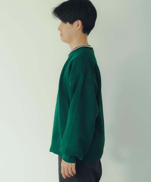 ITEMS URBANRESEARCH（アイテムズ アーバンリサーチ）の「衿ライン メッシュクルーネック プルオーバー（Tシャツ/カットソー・メンズ・オフホワイト/グリーン/レッド/ブラック・LARGE/MEDIUM）」の22枚目の写真