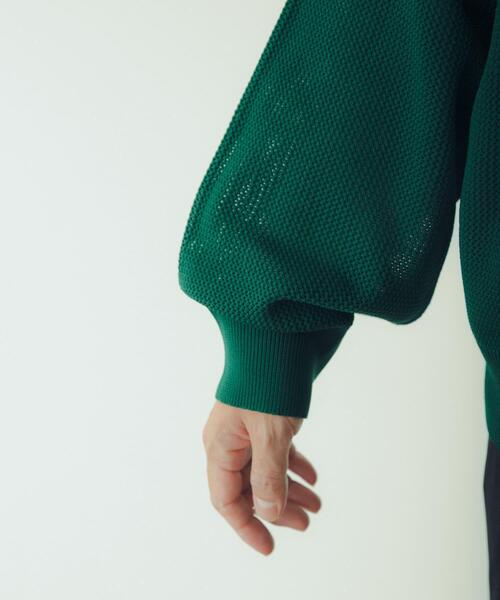 ITEMS URBANRESEARCH（アイテムズ アーバンリサーチ）の「衿ライン メッシュクルーネック プルオーバー（Tシャツ/カットソー・メンズ・オフホワイト/グリーン/レッド/ブラック・LARGE/MEDIUM）」の13枚目の写真