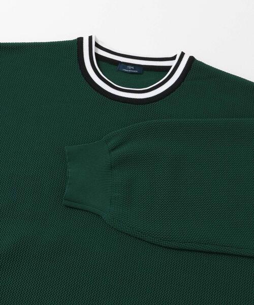 ITEMS URBANRESEARCH（アイテムズ アーバンリサーチ）の「衿ライン メッシュクルーネック プルオーバー（Tシャツ/カットソー・メンズ・オフホワイト/グリーン/レッド/ブラック・LARGE/MEDIUM）」の15枚目の写真