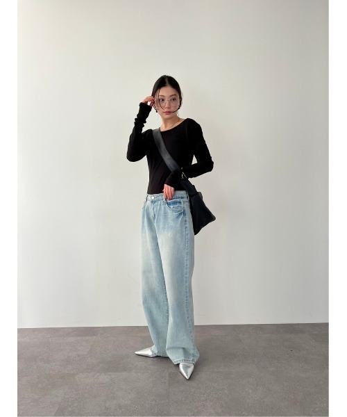 オープンバックボディスーツ（Tシャツ/カットソー）｜HANNE