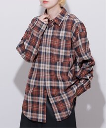 チェック柄ボーイズシャツ/ユニセックス可