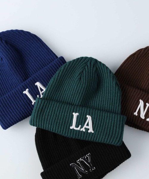 BACK NUMBER（バックナンバー）の「【BACK NUMBER】ロゴモチーフニットワッチ（ニットキャップ/ビーニー・メンズ・グリーン/ブラウン/ブラック/ブルー・フリー）」の3枚目の写真