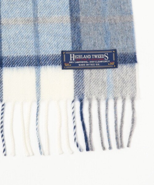 BEAMS BOY（ビームスボーイ）の「HIGHLAND TWEEDS / チェック ストール 小（ストール/ショール・レディース・ホワイト系その他/サックスブルー系/レッド系その他/ホワイト系その他2/グレー/ネイビー系/ピンク系その他・FREE）」の17枚目の写真