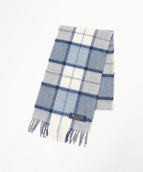 BEAMS BOY（ビームスボーイ）の「HIGHLAND TWEEDS / チェック ストール 小（ストール/ショール・レディース・ホワイト系その他/サックスブルー系/レッド系その他/ホワイト系その他2/グレー/ネイビー系/ピンク系その他・FREE）」の18枚目の写真