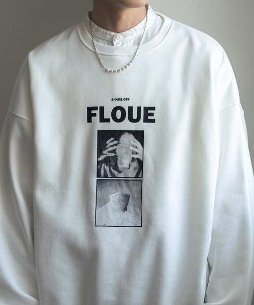 Rocky Monroe（ロッキーモンロー）の「オーバーサイズモノクロフォトプリント裏起毛スウェット/トレーナー（スウェット・メンズ・杢グレー/ブラック/チャコール/ネイビー/ホワイト/ブルー・M/L/XL）」の13枚目の写真