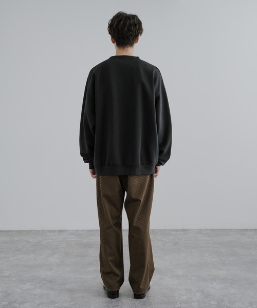 オーバーサイズモノクロフォトプリント裏起毛スウェット/トレーナー