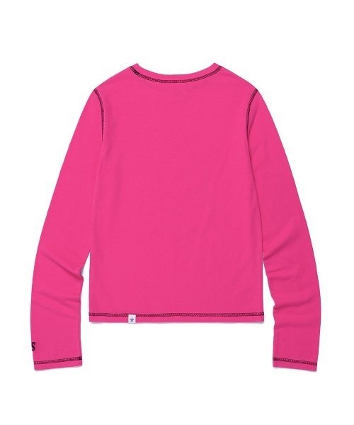 Cavish（カビシ）の「A'GEM/9 × .kom『CAVISH/カビシ』FLAME ROSE LS TEE/ローズデザイン 長袖Tシャツ（Tシャツ/カットソー・レディース・ピンク/ブラック・FREE）」の12枚目の写真