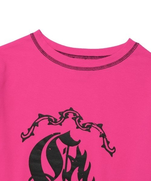 Cavish（カビシ）の「A'GEM/9 × .kom『CAVISH/カビシ』FLAME ROSE LS TEE/ローズデザイン 長袖Tシャツ（Tシャツ/カットソー・レディース・ピンク/ブラック・FREE）」の13枚目の写真