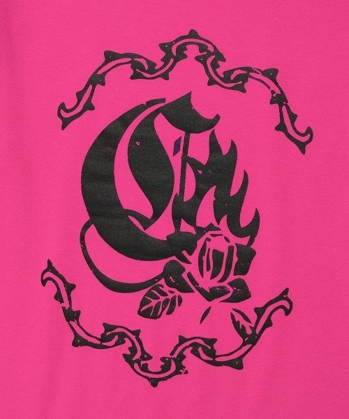 Cavish（カビシ）の「A'GEM/9 × .kom『CAVISH/カビシ』FLAME ROSE LS TEE/ローズデザイン 長袖Tシャツ（Tシャツ/カットソー・レディース・ピンク/ブラック・FREE）」の14枚目の写真